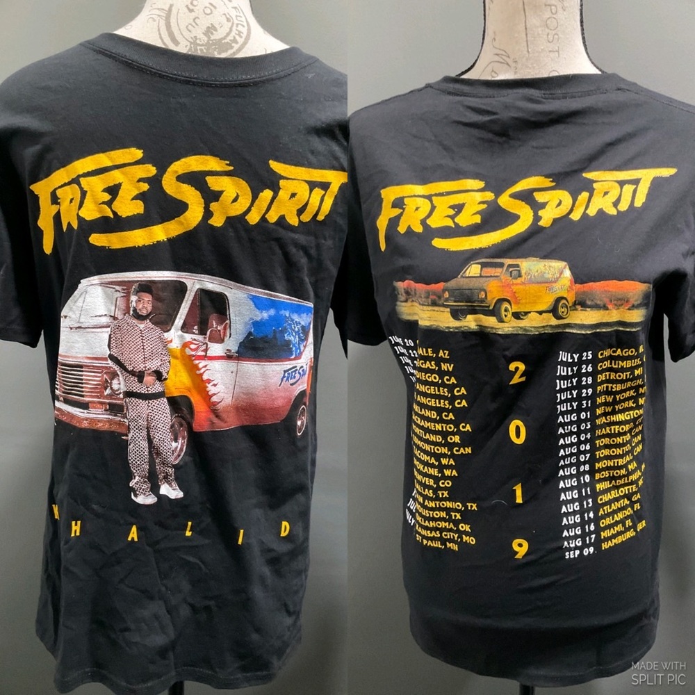 NWOT KHALID FREE SPIRIT TOUR T SHIRT BY‎ FRUIT OF THE LOOM